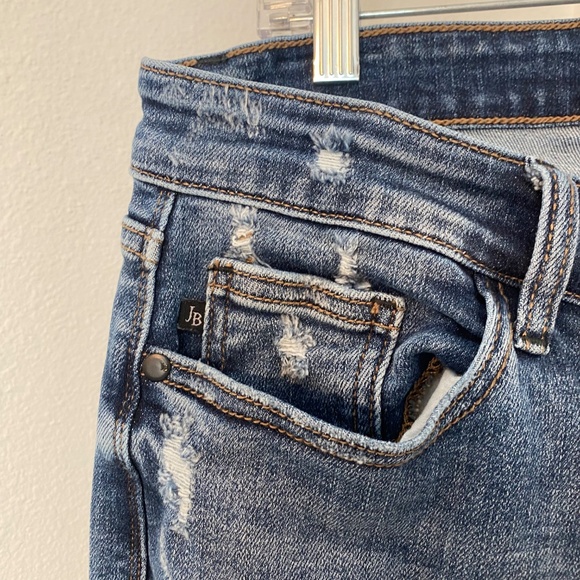 Judy Blue Roxanne Hi-Rise Button-Fly Distressed Hem Cropped Wide Leg Jeans - Picture 8 of 10